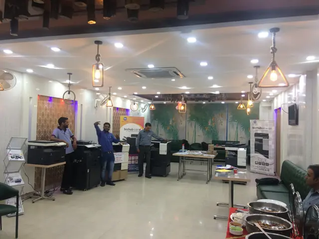 Nucon engineers at a Konica Minolta bizhub product demonstration